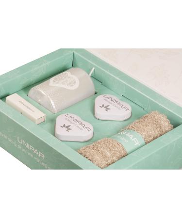 Massage set coconut 2 massage candles wellness candle gift box massage oil
