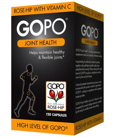GOPO Joint Health 120 Capsules - Rose-Hip & Vitamin C - Helps maintain healthy & flexible joints 120 Count (Pack of 1)