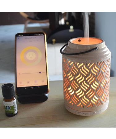 Zenar me WLAN Venice Essential Oil Diffuser - Smart Diffuser Compatible with Alexa & Google Home - Natural Ceramic Design - Buy Online on GoSupps.com