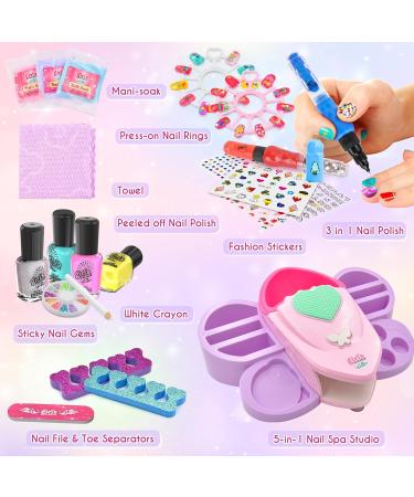 Amagoing 5-IN-1 Hand Spa Set for Girls | Ultimate DIY Nail Art Salon & Manicure Kit | Perfect Gift for Kids & Teens Ages 8-12 - Buy Online on GoSupps.com