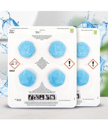 Harpic Hygienic Fresh Sticker Adhesive Toilet Block Blue - Marine 2 Packs of 4 stickers. Toilet Freshener No Plastic Applicator. 4 count (Pack of 2) - Buy Online on GoSupps.com