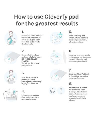 Cleverfy Silicone Chest Wrinkle Pads - 4 Pack T-Shape Anti Wrinkle Decollete Pads - Buy Online on GoSupps.com