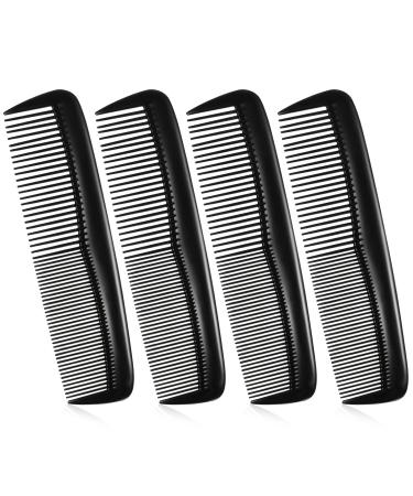 Xinjieda Hair Comb Cutting Comb Hair Combs for Hairdressing Comb Set 4PCS Plastic Pocket Combs Fine and Standard Tooth Hair Fine Barber Salon Comb for Women Men Hair Care Tool 4 Pcs Black Comb