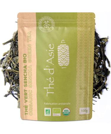 Khla Khla - Organic Sencha Green Tea - 100g Loose Leaf Bag - Metal Tin Refill - Iced Tea - Organic Tea - Fresh & Fragrant - Plant-Based Asian Tea - Origin: China - Iced or Hot - Herbal Tea & Infusion