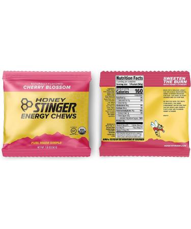 Honey Stinger Organic Energy Chews Variety Pack - 8 Count with Sticker | Chewy Gummy Energy Source for Any Activity - Pink Lemonade, Fruit Smoothie, Pomegranate Passionfruit & Cherry Blossom - Buy Online on GoSupps.com