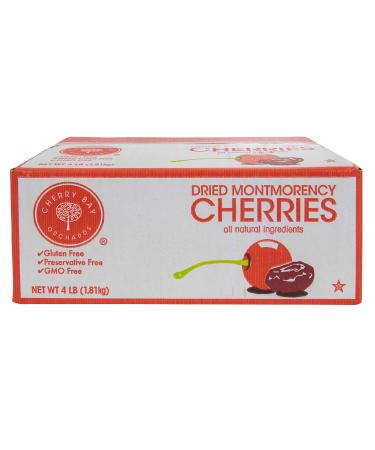 Cherry Bay Orchards - Dried Montmorency Tart Cherries (4 lb. box) - 100% Domestic, All Natural, Kosher Certified, Gluten Free, and GMO Free, No Additives
