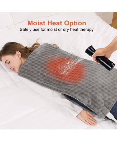 CAROMIO Extra Large Heating Pad for Back Pain Relief - 4 Temperature Settings - 2 Hours Auto Shut Off - Moist/Dry Therapy - Machine Washable - 33x17 (Brown) - Buy Online on GoSupps.com