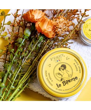 Feret Le Baume Multi-Purpose Balm Rose Poudr Deeply Hydrating Moisturizer for Dry Cracked Skin Cuticles - Natural Lip Balm with Shea Butter & Honey-Made in France Pack 2-50ml/1.7 Ounce Rose Poudr 1.7 Ounce - Set of 2 - Buy Online on GoSupps.com