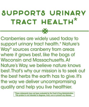 Nature's Way Cranberry Fruit 465 mg - 180 Vegetarian Capsules for Urinary Health - Buy Online on GoSupps.com