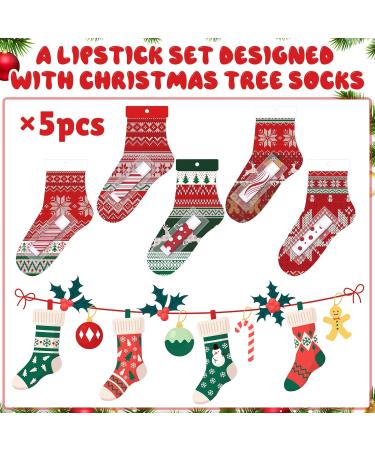 Leelosp 25 Pack Christmas Lip Balm Bulk Christmas Santa Sock Candy Peppermint Cane Scented Lip Balms Bulk Holiday Favor Gifts Xmas Party Gifts Xmas Items Stocking Stuffers for Women Men Staff Employee Christmas Socks 25 - Buy Online on GoSupps.com