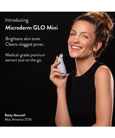 Microderm GLO Mini Blackhead Remover Pore Vacuum with Microdermabrasion Add-On - Advanced Facial Tool for Clear, Youthful Skin - Buy Online on GoSupps.com