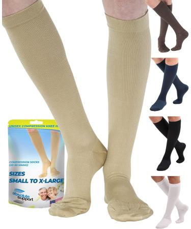 Buy ABSOLUTE SUPPORT Sheer Compression Stockings for Women 15-20mmHg - DE-A101 L Skin Colour | International Shipping Available - Buy Online on GoSupps.com