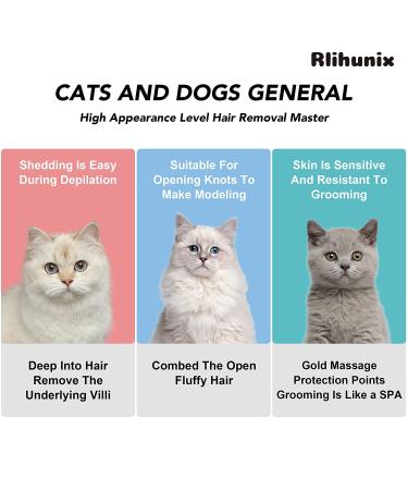 Rlihunix Self Cleaning Slicker Brush | Dog & Cat Grooming | Shedding & Mats Removal | Short & Long Hair | Blue - Buy Online on GoSupps.com