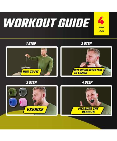 Jawzrsize Athletic Bundle Jaw Enhancer - Reduce Stress & Cravings - Facial Exercise - Pop N Go & Custom Fit - Pink, Blue, Green - Buy Online on GoSupps.com