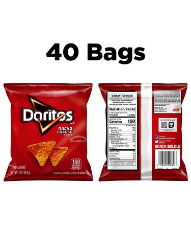 Doritos Nacho Cheese Flavored Tortilla Chips 1 oz - Pack of 40 | Delicious Snack for Every Occasion - Buy Online on GoSupps.com