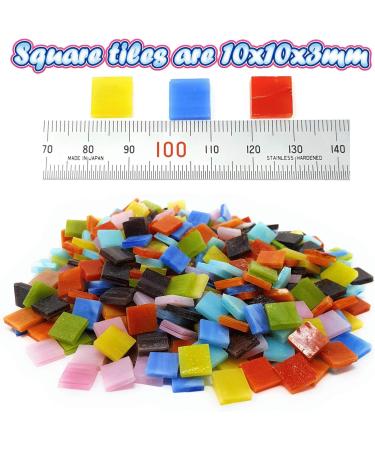 480 Piece Colorful Mosaic Tiles Pack - Assorted Stained Glass DIY Supplies in 8 Colors - Buy Online on GoSupps.com