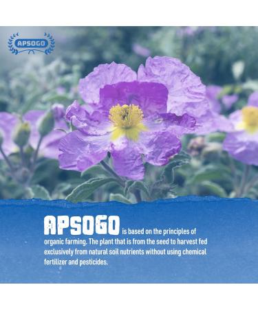 APSOGO Premium Greek Cistus Tea - Certified Organic 100g Loose Herbal Tea for Wellness & Digestion - Buy Online on GoSupps.com