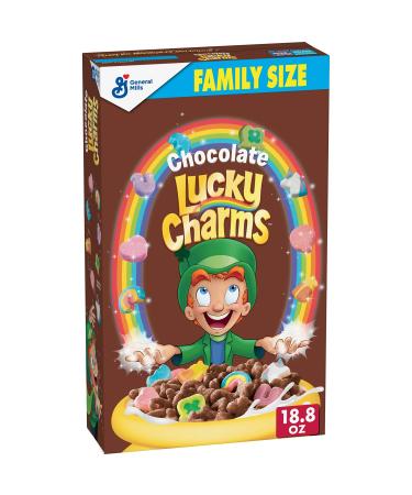 Chocolate Lucky Charms, Marshmallow Cereal with Unicorns, Whole Grain, 18.8 oz 1.175 Pound (Pack of 1)