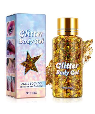 LINGJIONG Glitter gel for body makeup eyes hair nails DIY festivals parties makeup parties makeup 30 l