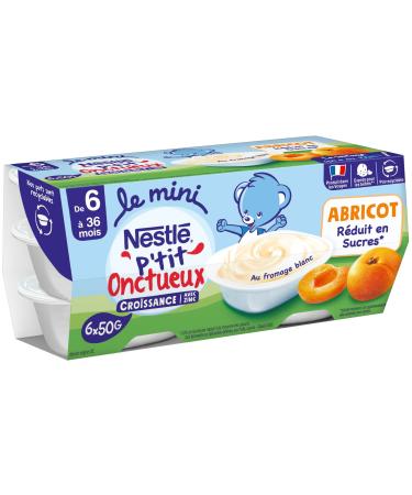 Nestlé Bébé - Small creamy Apricot mini growth - from 6 months - 6 x 50 g