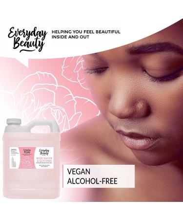 Alcohol-Free Rose Water & Glycerin Face Toner - 32oz Bulk Vegan Formula for Face & Hair - Calming & Soothing for All Skin Types - 32 fl oz - Buy Online on GoSupps.com