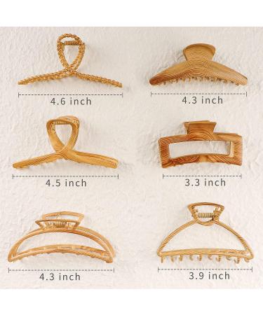 LOSANJI 6PCS Metal Hair Claw Clips - 4 Inch Large Hair Clips for Thick & Thin Hair - Strong Hold Nonslip Jaw Barrettes - Styling Accessories in Gold - Buy Online on GoSupps.com