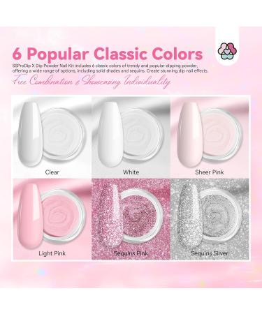 Saviland Dip Powder Nail Kit: 6 Classic Colors Nail Dip Powder with Vitamin Castor Oil Dip Base & Top Coat Activator Keratin Nail Dip Powder Starter Kit for French Nail Art Manicure Salon - Buy Online on GoSupps.com