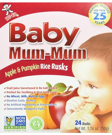 Hot Kid Baby Mum-Mum Apple & Pumpkin Rice Rusks 24 Rusks 1.76 oz (50 g)