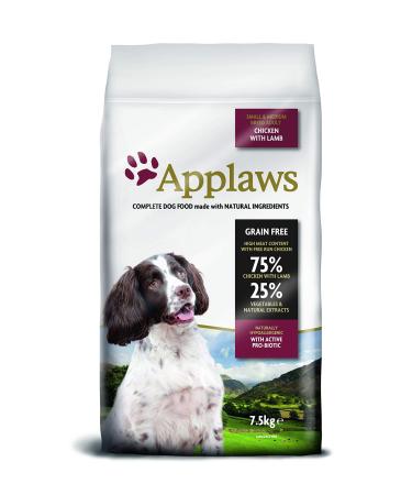 Applaws Complete Chicken with Lamb Grain Free Dry Dog Food for Small and Medium Adult Breeds - 1 x 7.5 kg Bag