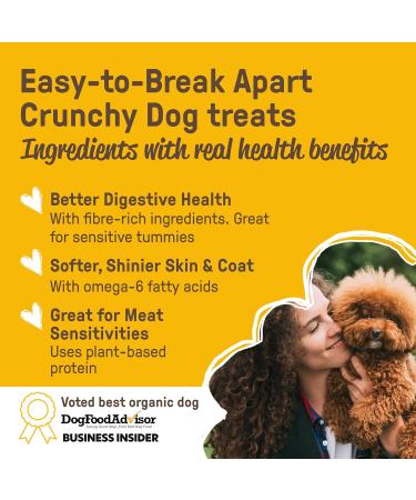 Cookie PAL Dog Treats Peanut Butter Human Grade Organic Dog Treats for Large Dogs and Small Crunchy Dog Training Treats Puppy Treats 300g (Pk of 3) Peanut Butter 300 g (Pack of 3) - Buy Online on GoSupps.com