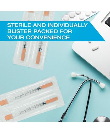Tilcare Ultra-Fine Insulin Syringes 29G 1cc 1/2 inch - 100 Pack | Latex-Free & Sterile Diabetic Syringes - Individually Blister Packed - Buy Online on GoSupps.com