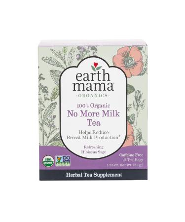 Earth Mama Organic No More Milk Tea Bags for Weaning from Breastmilk, 16-Count (2-Pack) Hibiscus 16 Count (Pack of 2)