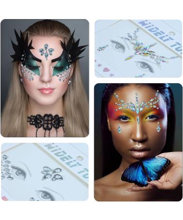 Self-Adhesive Face Gems - 6 Sets Rhinestone Stickers for Festivals and Rave Outfits - Buy Online on GoSupps.com