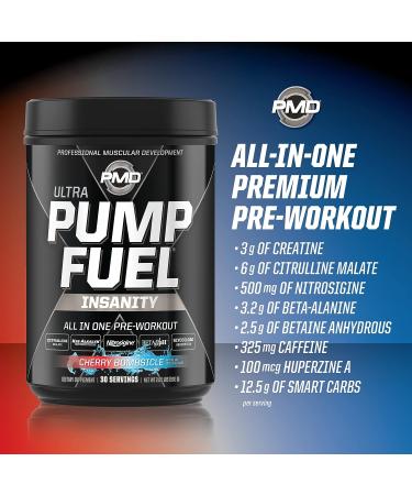PMD Sports Ultra Pump Fuel Insanity Pre Workout Drink - Cherry Bombsicle - 30 Servings - Buy Online on GoSupps.com