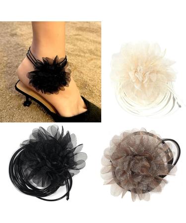 Southjieling Handmade Flower Choker Necklace | Elegant Party Jewelry for Women & Girls | Beige Fabric Gift - Buy Online on GoSupps.com