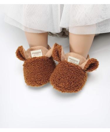 LACOFIA Baby Anti-Slip Soft Sole Winter Booties 6-12 Months - Brown - Buy Online on GoSupps.com