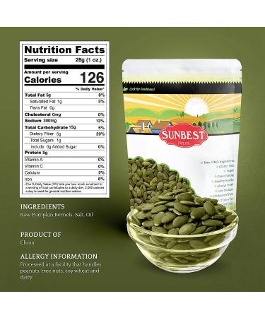 Roasted Salted Non-GMO Pumpkin Seeds - 1lb | Vegan & Kosher Snack - Buy Online on GoSupps.com