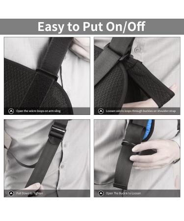 Premium Arm Sling Support - Ergonomic Shoulder Immobilizer for Broken Bones Rotator Cuff Dislocation & Sprains | Left & Right Adjustable Brace - Buy Online on GoSupps.com