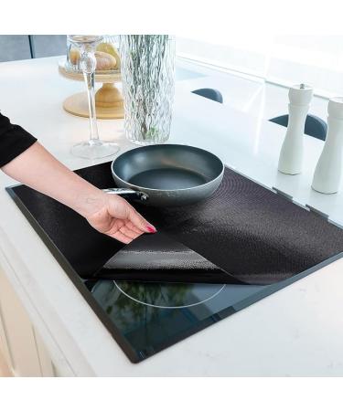 Large Induction Cooktop Protector Mat (Magnetic) Electric Stove Burner Covers Anti-strike&Anti-scratch as Glass Top Stove Cover Silicone Induction Cooktop Mat for Electric Stove Top