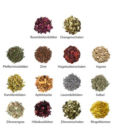 DIY Tea Blend Set Gift - 14 Organic Tea Varieties for Women | Create Your Own Unique Blends - Buy Online on GoSupps.com