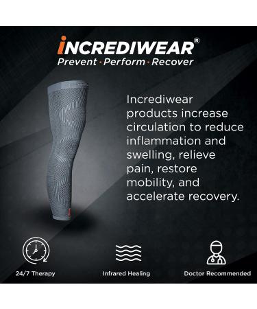 Incrediwear Full Length Leg Sleeve for Pain Relief & Recovery - Charcoal Medium (Pack of 1) - Buy Online on GoSupps.com