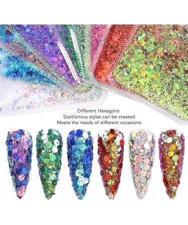 12 Colors Chunky Holographic Body Glitter Gel - Face Nail Art & Halloween Sparkles - Buy Online on GoSupps.com