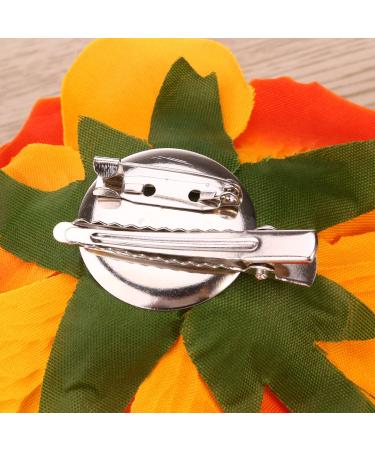 2 in 1 Large Orange Artificial Rose Hairpin & Hair Clips Brooch for Women's Party | Shop Internationally - Buy Online on GoSupps.com