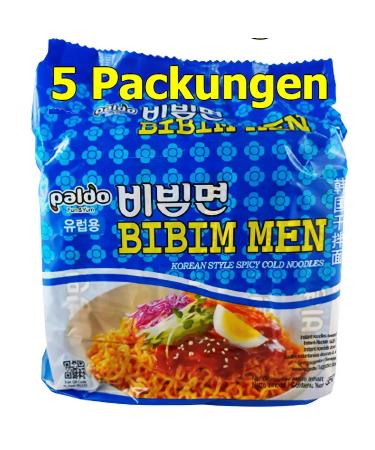 rumarkt Paldo Bibim Men 5 x 130 g Sweet and Spicy Instant Pasta