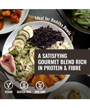 1 Pack x 300g Pure Organic Wild Rice All Natural Gluten-Free Non-GMO Kosher and Vegan Pure Long Grain Wild Rice Healthy Food for The Whole Family Floating Leaf - Buy Online on GoSupps.com