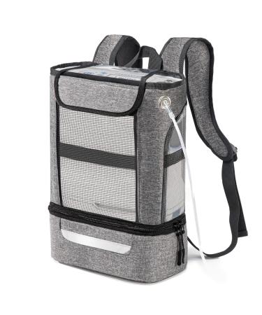 Medical Backpack for Portable Oxygen Concentrators Compatible with Inogen One G3 Inogen One G5 Philips Respironics SimplyGo Mini OxyGo Oxy(Gray)