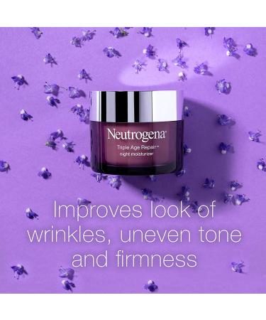 Neutrogena Triple Age Repair Night Cream with Vitamin C 1.7 oz | Anti-Aging, Dark Spot Remover, Firming | Glycerin & Shea Butter | Wrinkle Fighter for Face & Neck - Buy Online on GoSupps.com