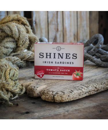 Shines Tinned Irish Sardines in Tomato Sauce - Pilchards - 12 x 106g Cans - Buy Online on GoSupps.com