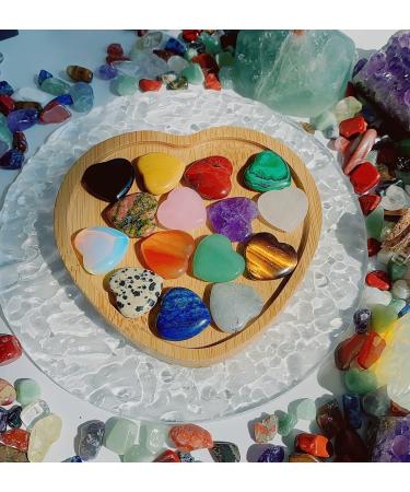 XIANNVXI 15 Pcs Healing Crystals Heart Stones - Natural Reiki Chakra Gemstones Set - Buy Online on GoSupps.com