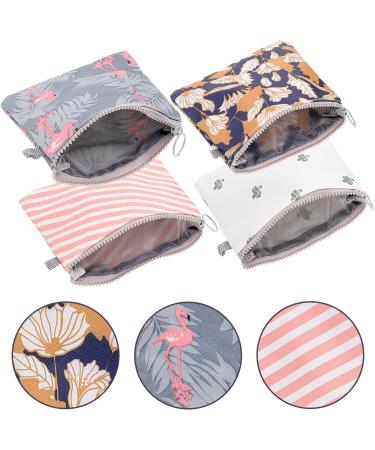 Healvian 4PCS Sanitary Napkin Storage Bags - Menstrual Pad Zipper Pouch for Women & Girls - Buy Online on GoSupps.com
